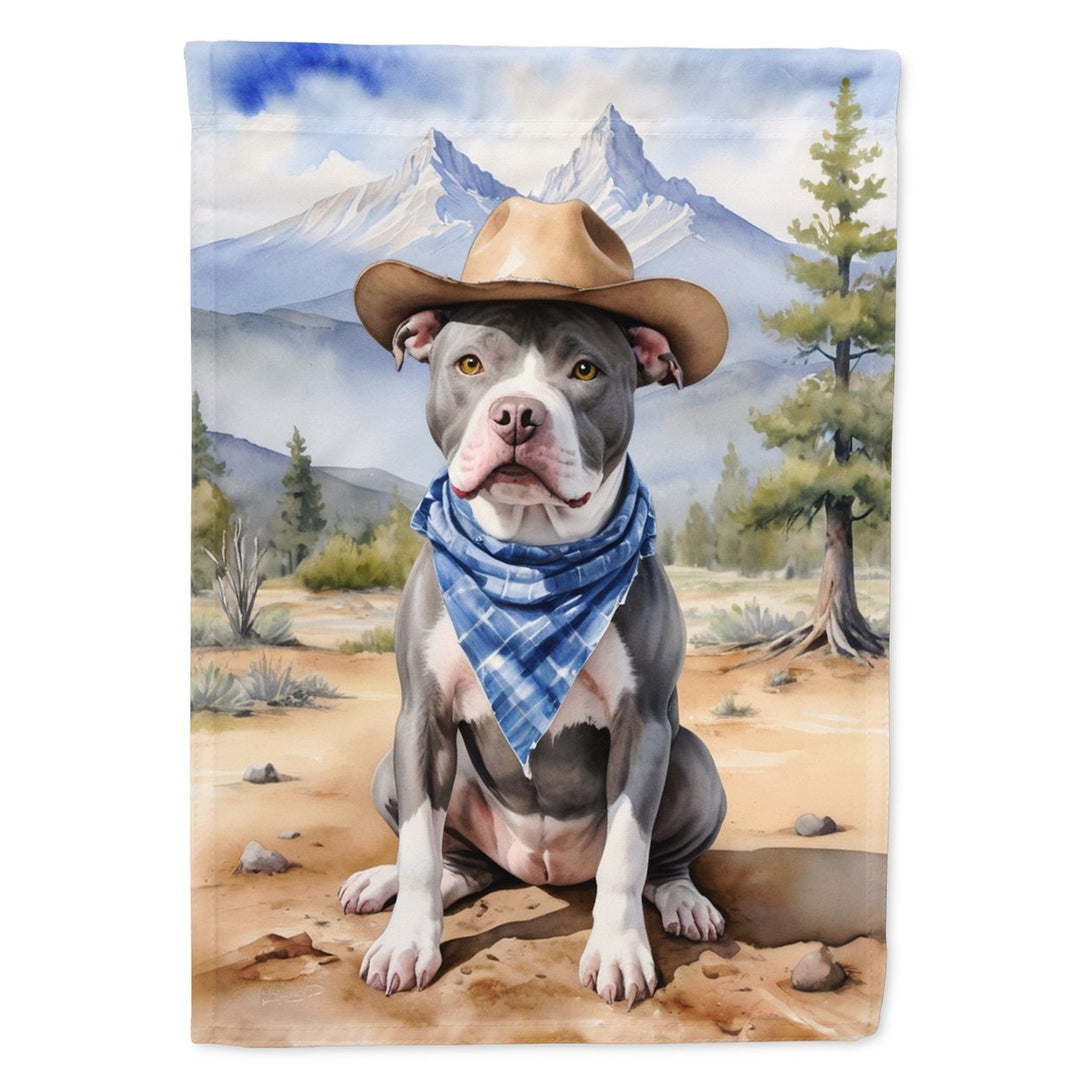 Yorkshire Terrier Yorkie Cowboy Welcome House Flag Image 10