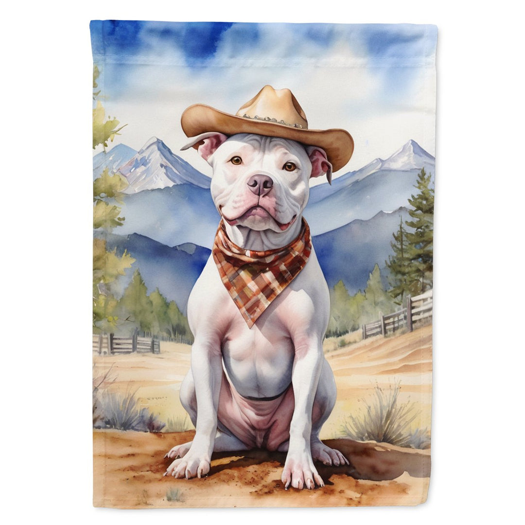 Yorkshire Terrier Yorkie Cowboy Welcome House Flag Image 12