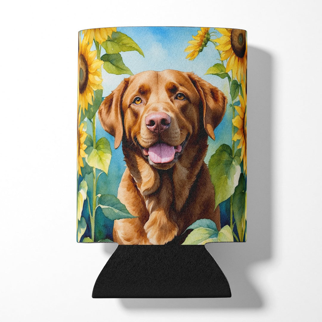 Yorkshire Terrier in Sunflowers Can or Bottle Hugger Image 1