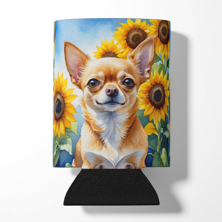 Yorkshire Terrier in Sunflowers Can or Bottle Hugger Image 3