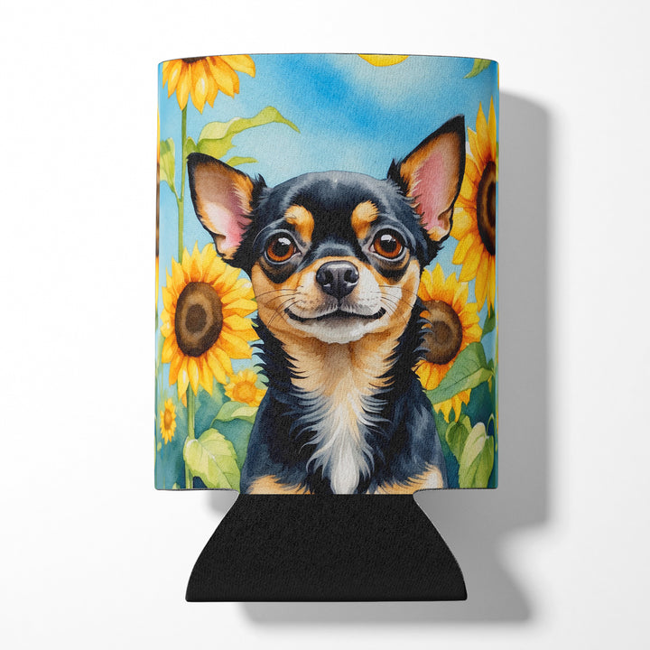 Yorkshire Terrier in Sunflowers Can or Bottle Hugger Image 4