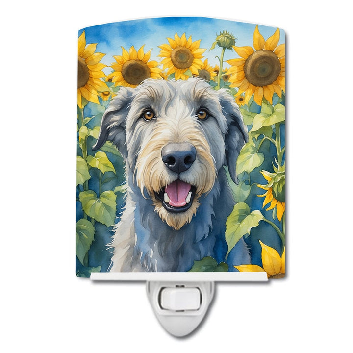 Yorkshire Terrier in Sunflowers Ceramic Night Light Image 1