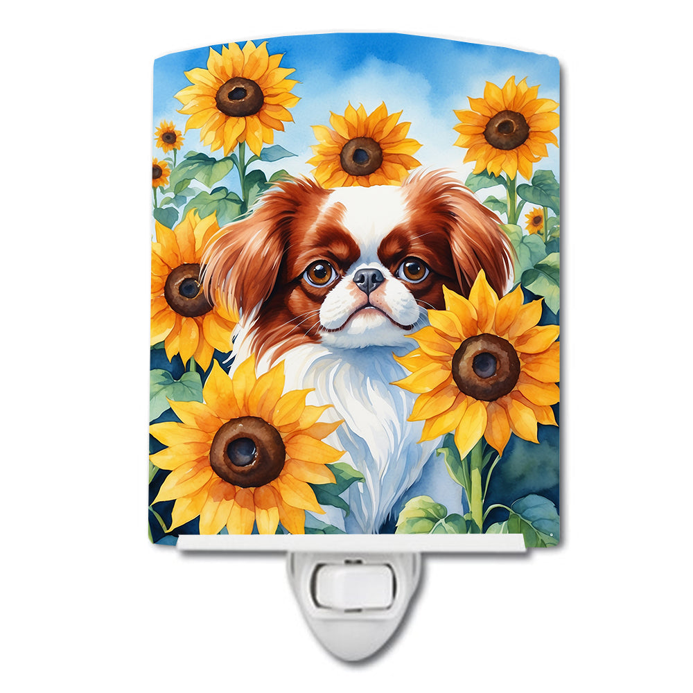 Yorkshire Terrier in Sunflowers Ceramic Night Light Image 6