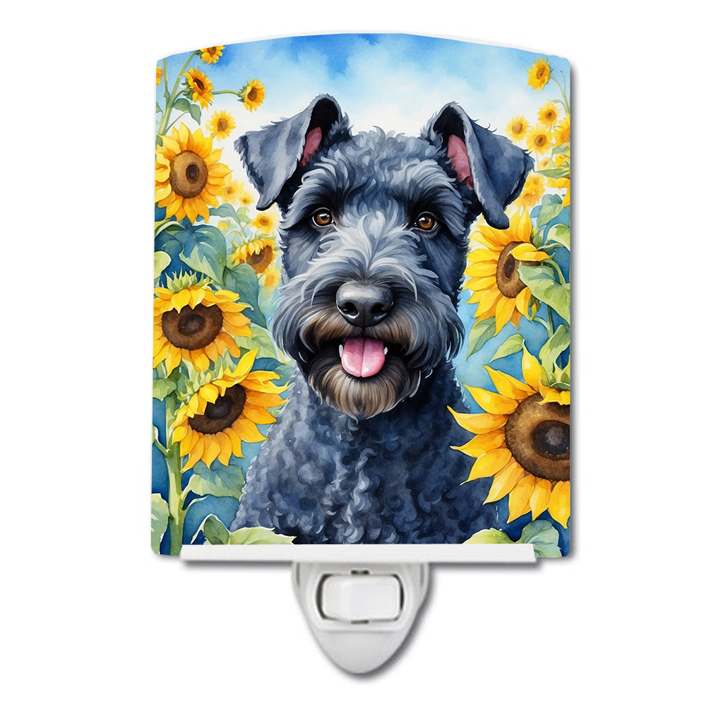 Yorkshire Terrier in Sunflowers Ceramic Night Light Image 8