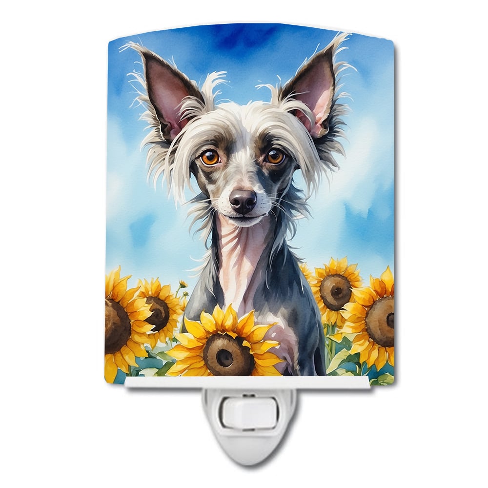 Yorkshire Terrier in Sunflowers Ceramic Night Light Image 5