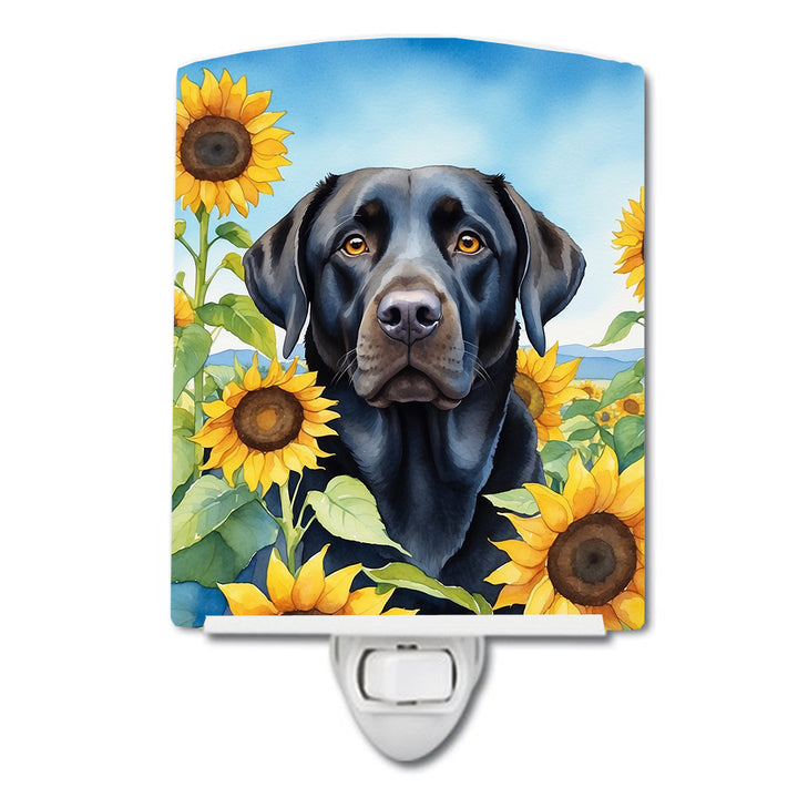 Yorkshire Terrier in Sunflowers Ceramic Night Light Image 11