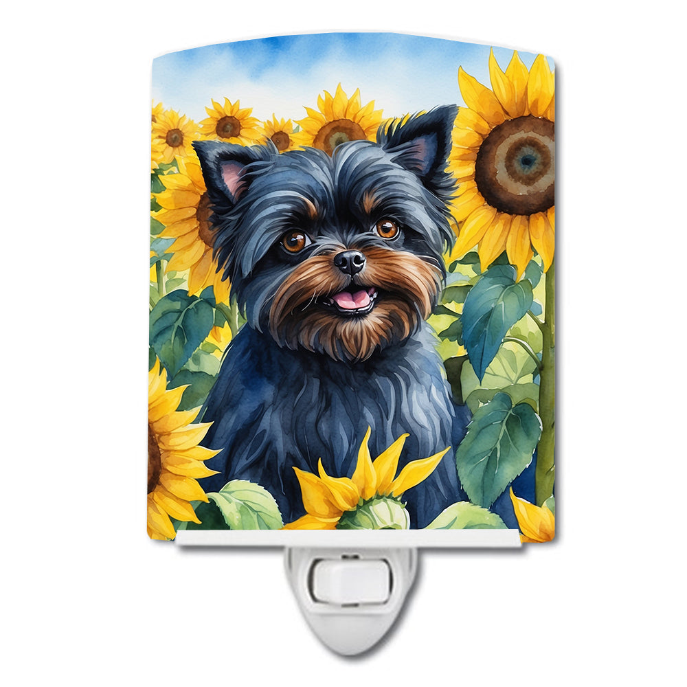 Yorkshire Terrier in Sunflowers Ceramic Night Light Image 1