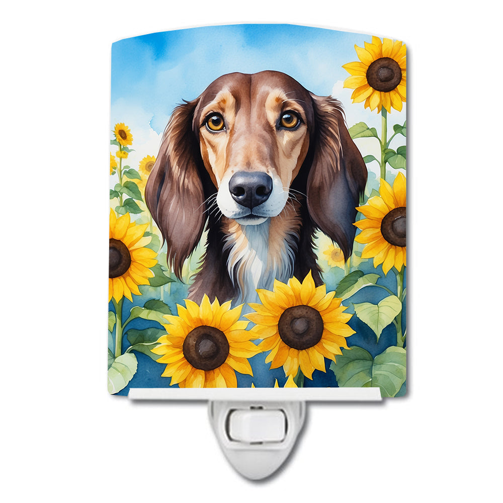 Yorkshire Terrier in Sunflowers Ceramic Night Light Image 4