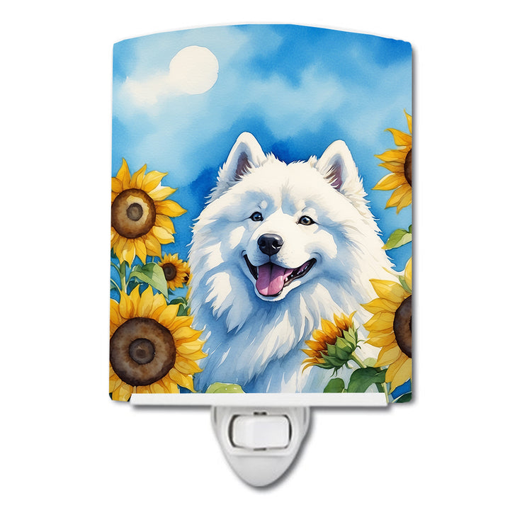 Yorkshire Terrier in Sunflowers Ceramic Night Light Image 5