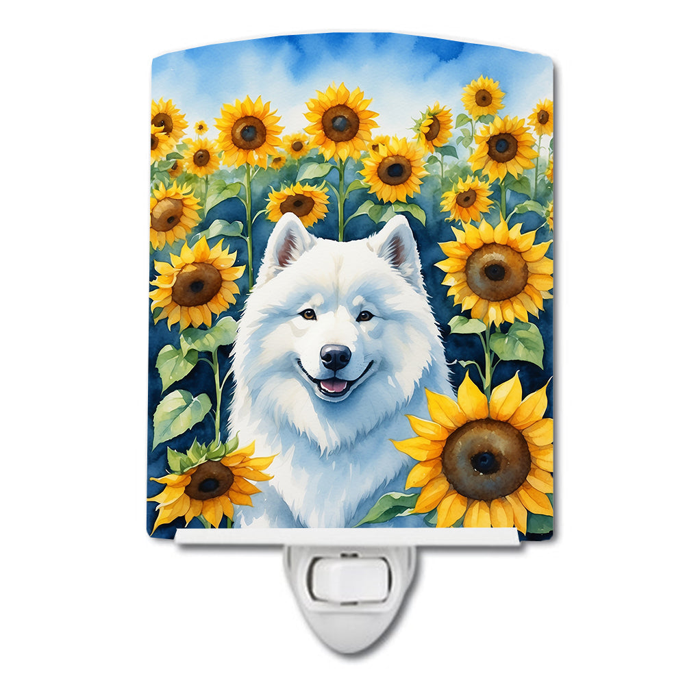 Yorkshire Terrier in Sunflowers Ceramic Night Light Image 6