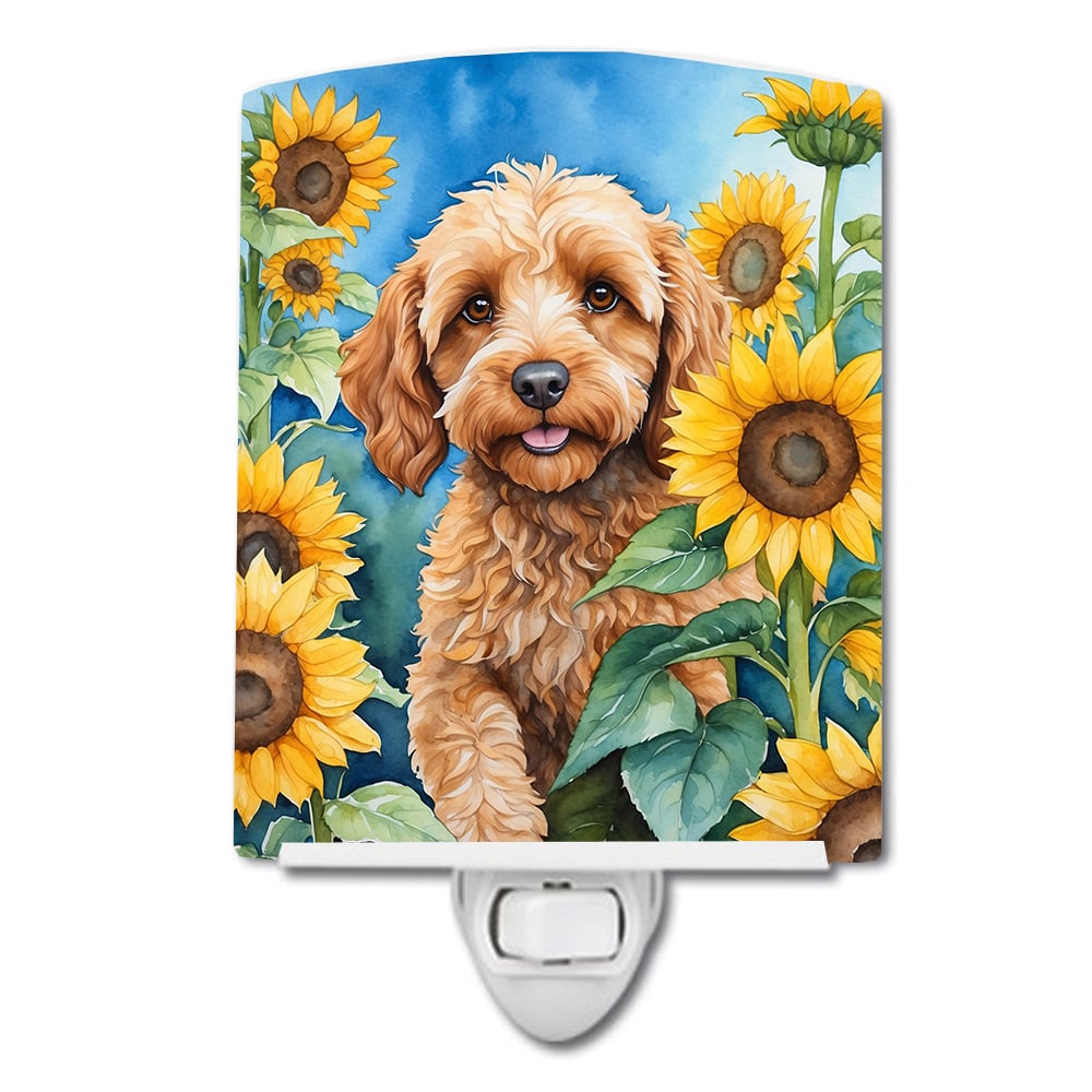 Yorkshire Terrier in Sunflowers Ceramic Night Light Image 9