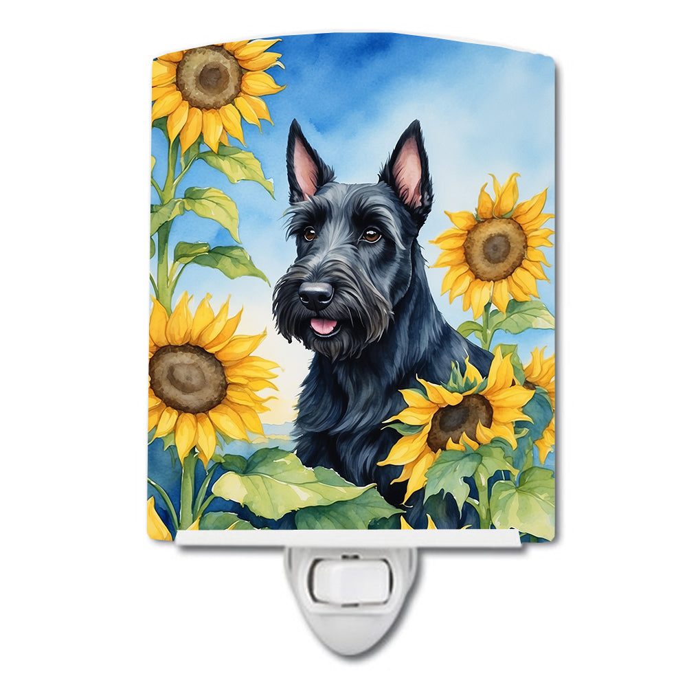 Yorkshire Terrier in Sunflowers Ceramic Night Light Image 10