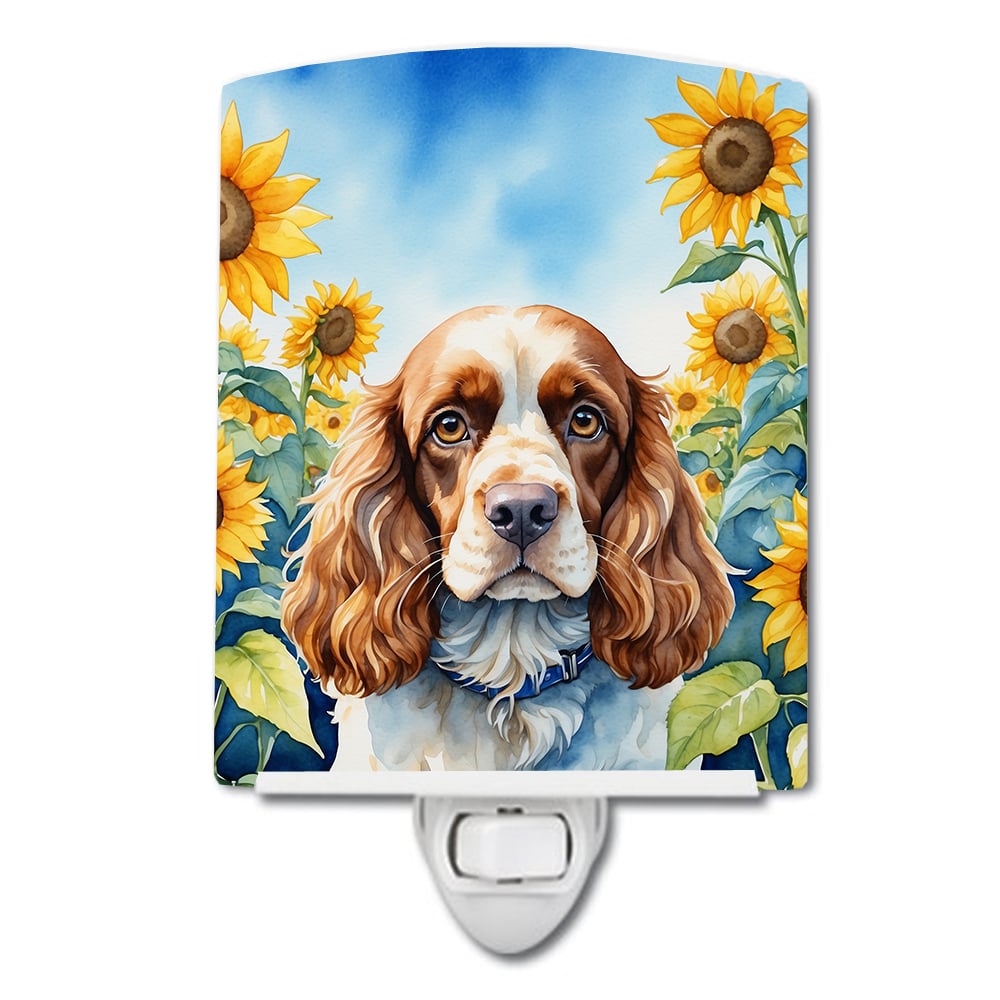 Yorkshire Terrier in Sunflowers Ceramic Night Light Image 10