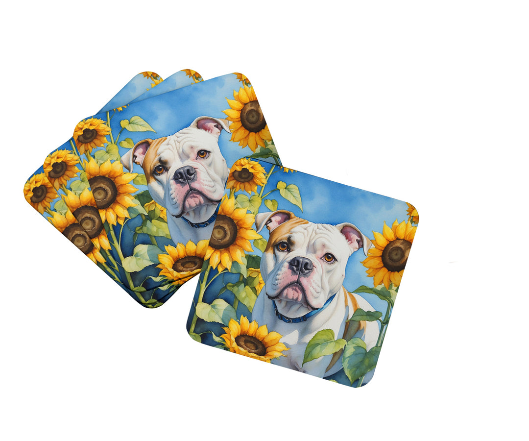 Yorkshire Terrier in Sunflowers Foam Coasters Image 7