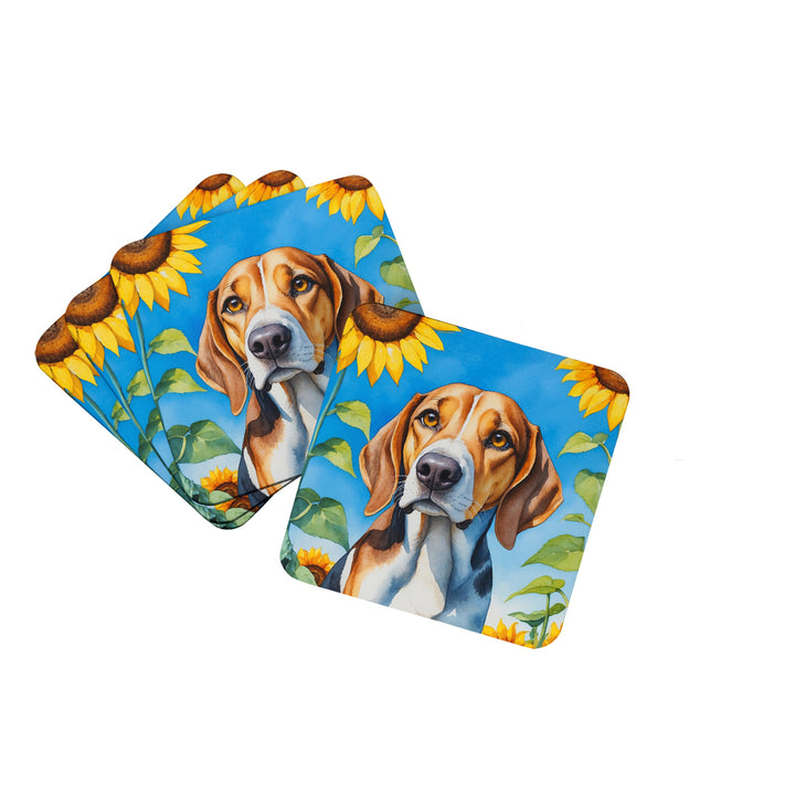 Yorkshire Terrier in Sunflowers Foam Coasters Image 10