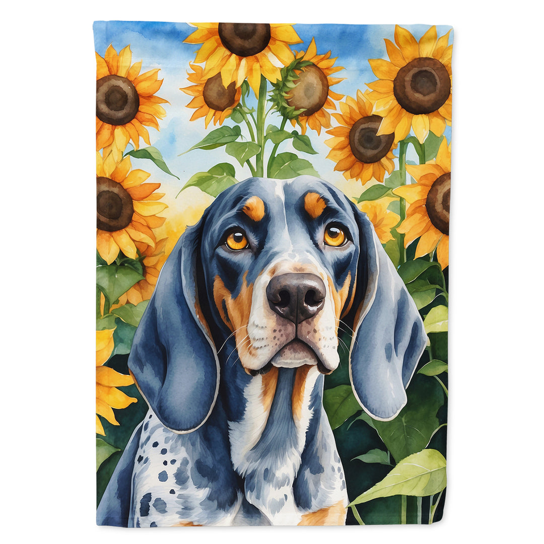 Yorkshire Terrier in Sunflowers House Flag Image 1