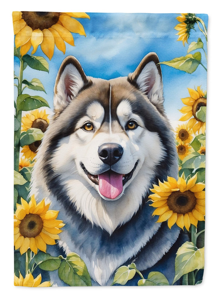 Yorkshire Terrier in Sunflowers House Flag Image 11