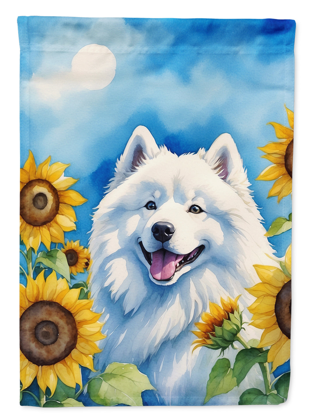 Yorkshire Terrier in Sunflowers House Flag Image 8