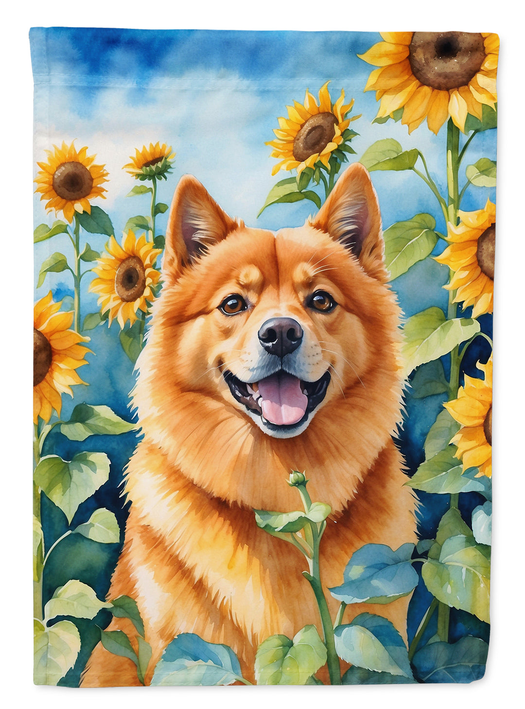 Yorkshire Terrier in Sunflowers House Flag Image 6