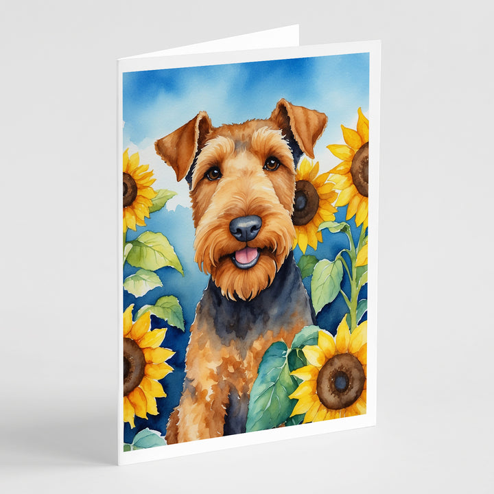 Yorkshire Terrier in Sunflowers Greeting Cards Pack of 8 Image 3