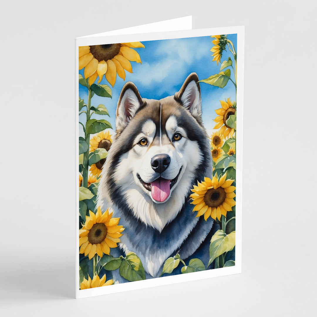 Yorkshire Terrier in Sunflowers Greeting Cards Pack of 8 Image 6