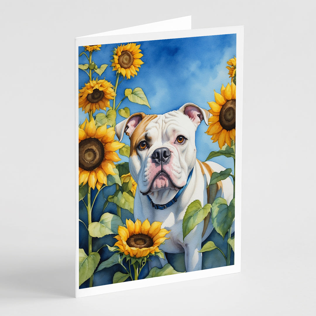 Yorkshire Terrier in Sunflowers Greeting Cards Pack of 8 Image 7