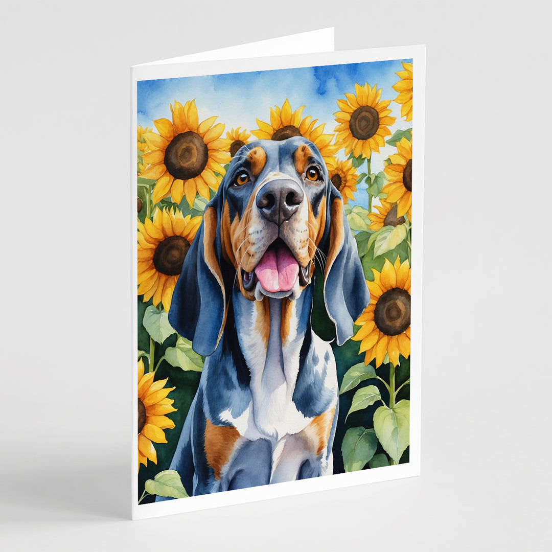 Yorkshire Terrier in Sunflowers Greeting Cards Pack of 8 Image 8