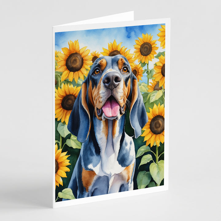 Yorkshire Terrier in Sunflowers Greeting Cards Pack of 8 Image 8