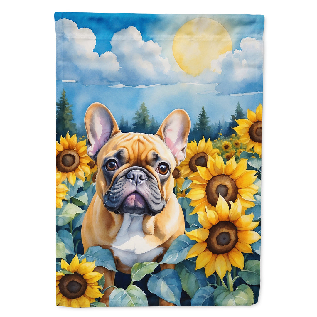 Yorkshire Terrier in Sunflowers House Flag Image 12