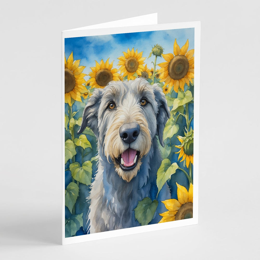 Yorkshire Terrier in Sunflowers Greeting Cards Pack of 8 Image 2