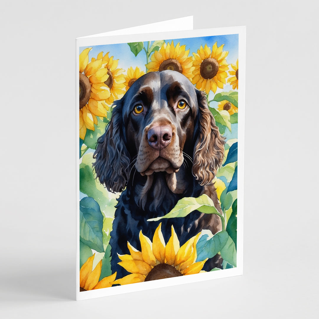 Yorkshire Terrier in Sunflowers Greeting Cards Pack of 8 Image 12