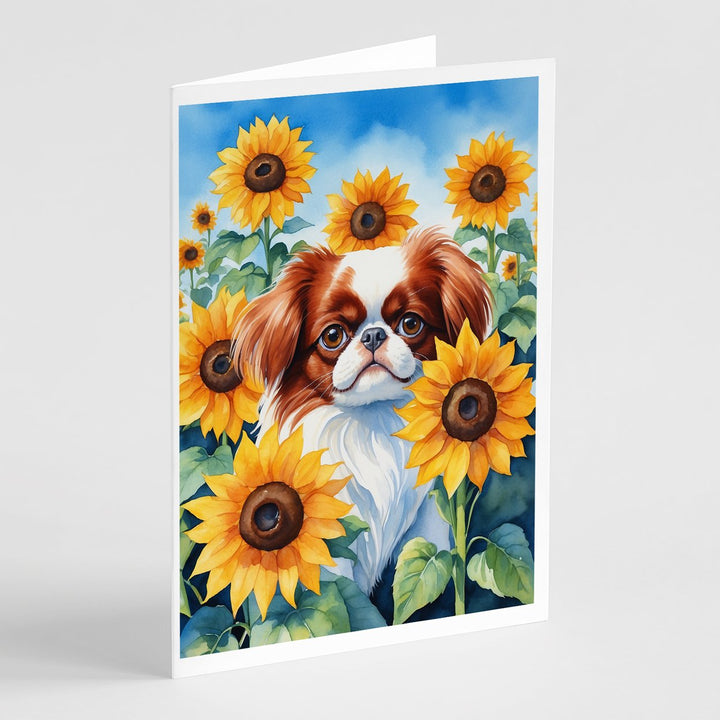 Yorkshire Terrier in Sunflowers Greeting Cards Pack of 8 Image 6