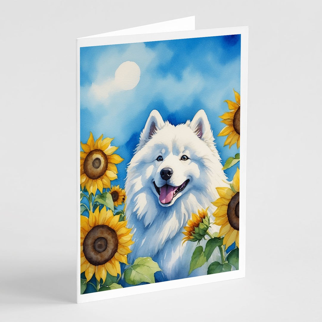 Yorkshire Terrier in Sunflowers Greeting Cards Pack of 8 Image 5