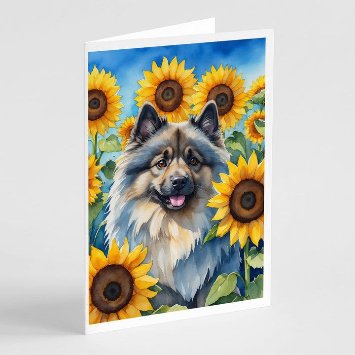 Yorkshire Terrier in Sunflowers Greeting Cards Pack of 8 Image 7