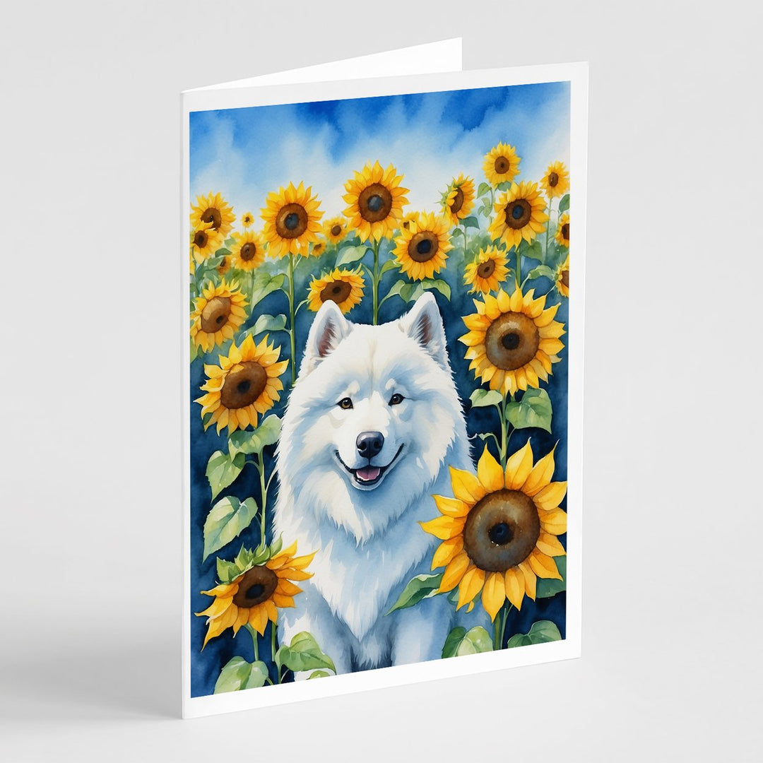 Yorkshire Terrier in Sunflowers Greeting Cards Pack of 8 Image 6