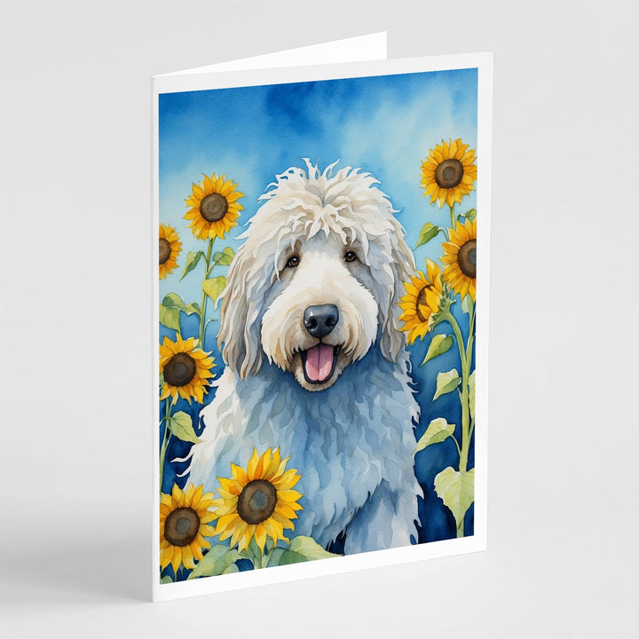 Yorkshire Terrier in Sunflowers Greeting Cards Pack of 8 Image 9