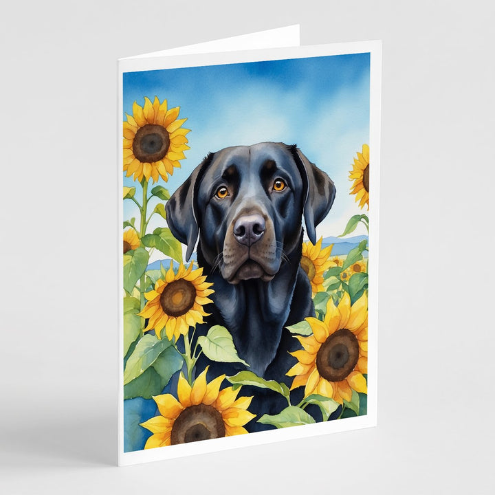 Yorkshire Terrier in Sunflowers Greeting Cards Pack of 8 Image 11