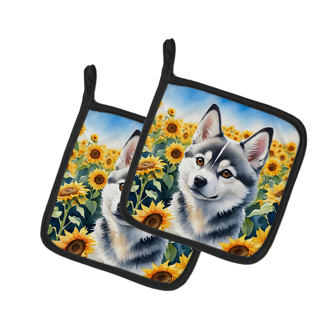 Yorkshire Terrier in Sunflowers Pair of Pot Holders Image 5