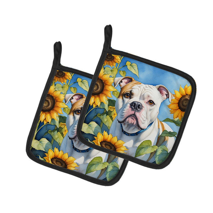 Yorkshire Terrier in Sunflowers Pair of Pot Holders Image 7