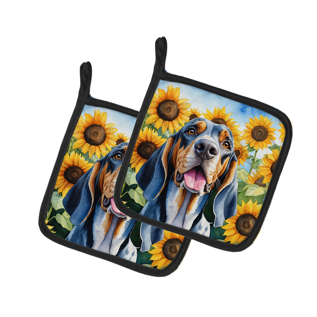 Yorkshire Terrier in Sunflowers Pair of Pot Holders Image 8