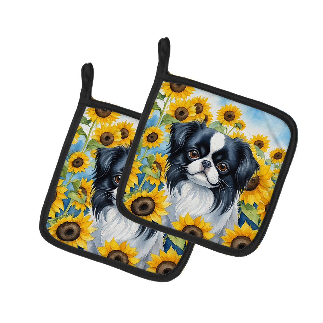 Yorkshire Terrier in Sunflowers Pair of Pot Holders Image 5