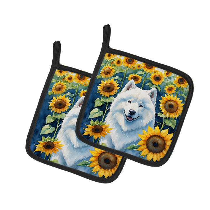 Yorkshire Terrier in Sunflowers Pair of Pot Holders Image 6