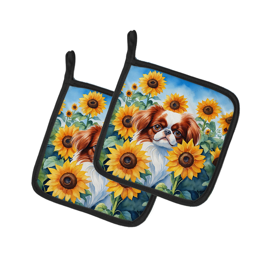 Yorkshire Terrier in Sunflowers Pair of Pot Holders Image 6