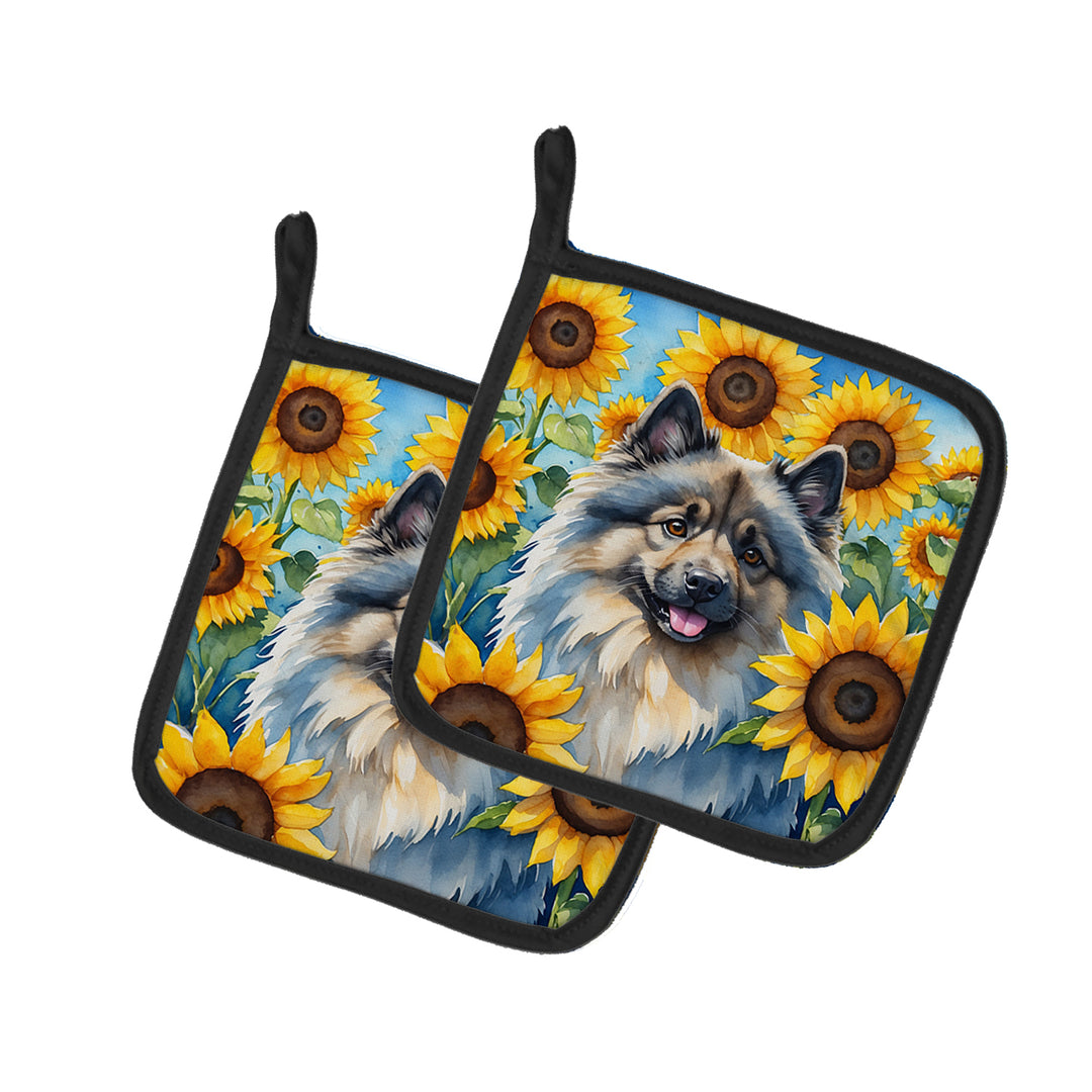 Yorkshire Terrier in Sunflowers Pair of Pot Holders Image 7