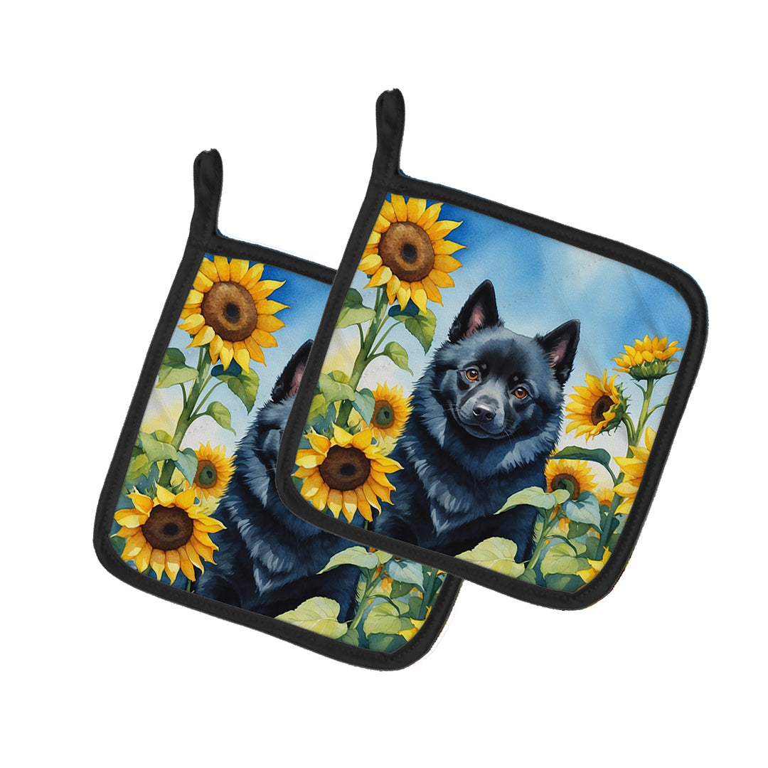 Yorkshire Terrier in Sunflowers Pair of Pot Holders Image 7