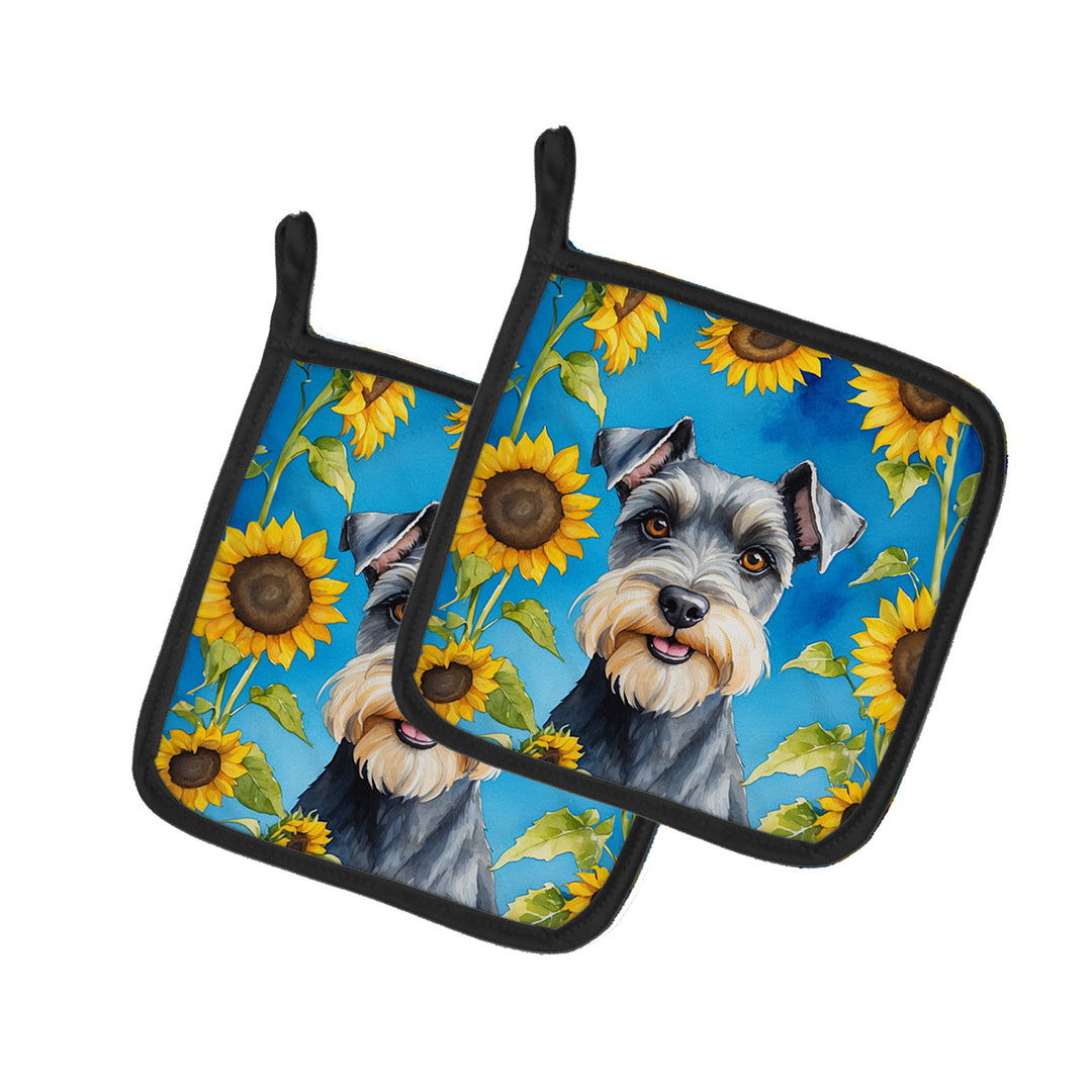 Yorkshire Terrier in Sunflowers Pair of Pot Holders Image 8