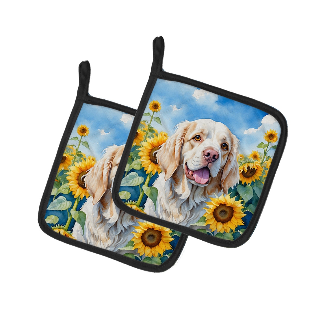 Yorkshire Terrier in Sunflowers Pair of Pot Holders Image 8