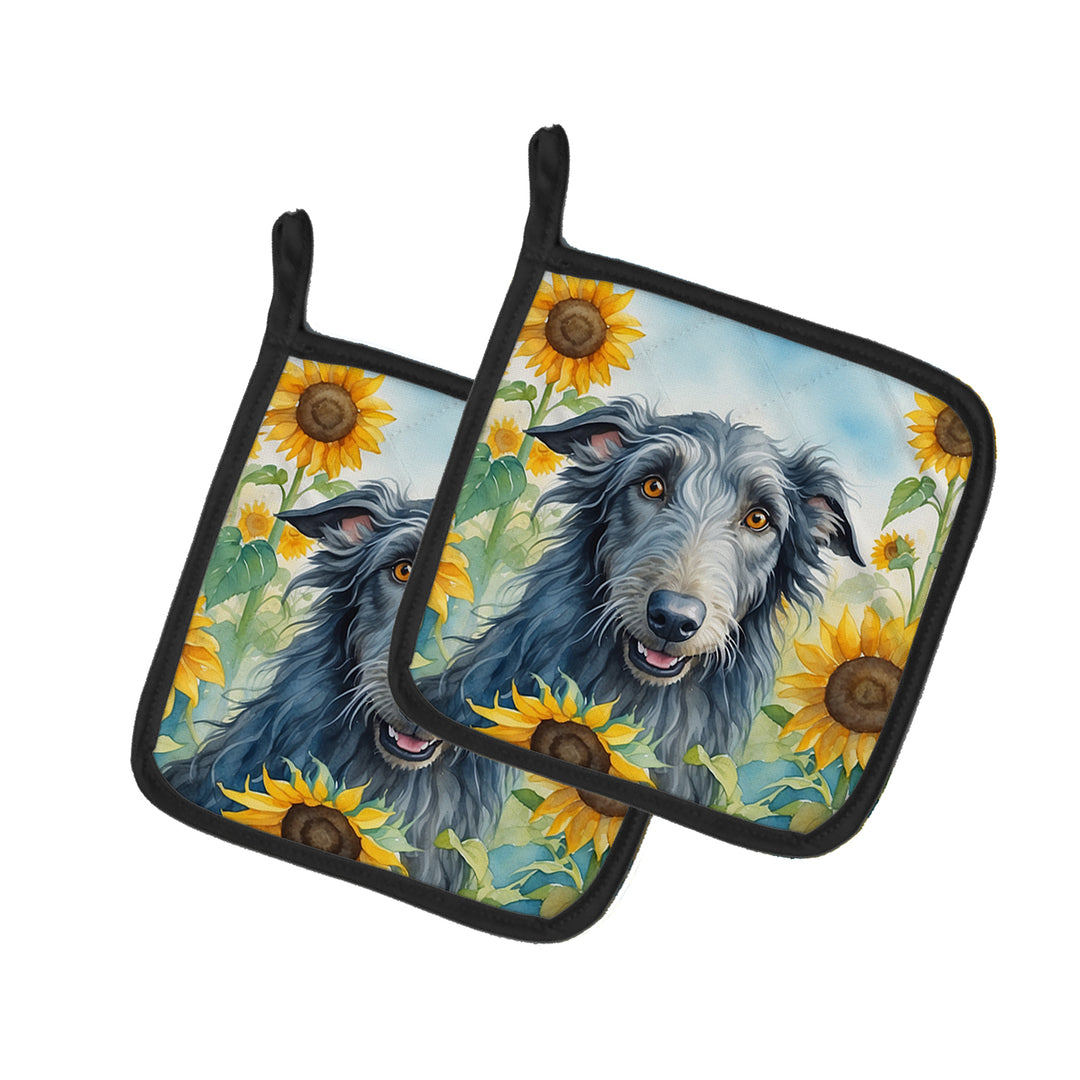 Yorkshire Terrier in Sunflowers Pair of Pot Holders Image 9