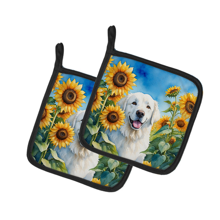 Yorkshire Terrier in Sunflowers Pair of Pot Holders Image 10