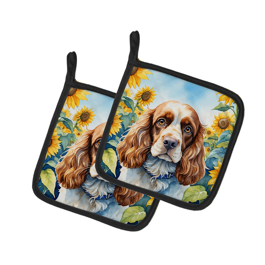 Yorkshire Terrier in Sunflowers Pair of Pot Holders Image 10